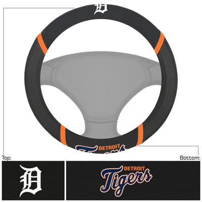 Fan Mats  LLC Detroit Tigers Steering Wheel Cover Black