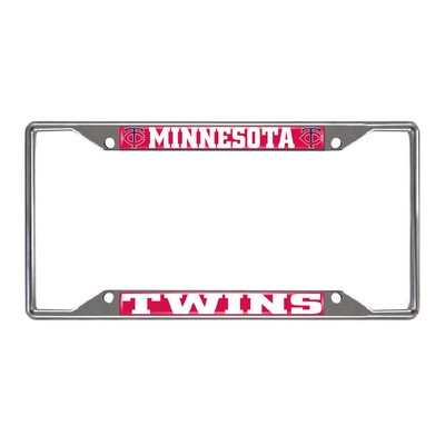 Fan Mats  LLC Minnesota Twins License Plate Frame Red