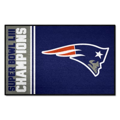 Fan Mats  LLC New England Patriots Dynasty Starter Mat Accent Rug - 19in. x 30in., 2019 Super Bowl LIII Champions  Navy