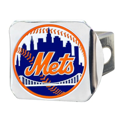 Fan Mats  LLC New York Mets Hitch Cover - 3D Color Emblem Chrome