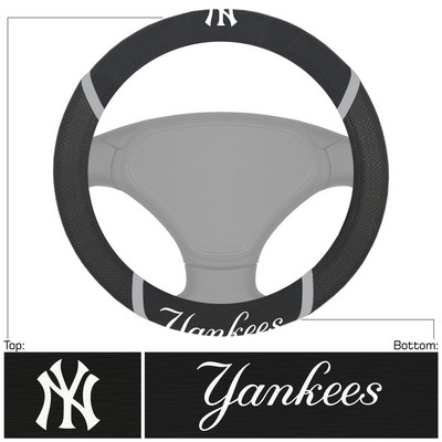 Fan Mats  LLC New York Yankees Steering Wheel Cover Black