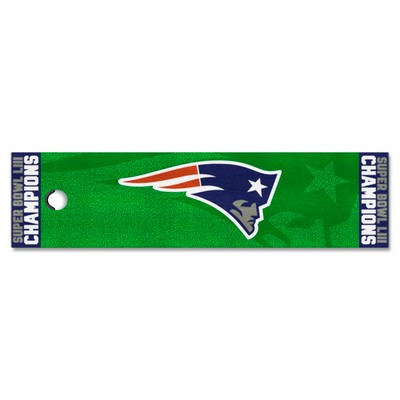 Fan Mats  LLC New England Patriots Putting Green Mat - 1.5ft. x 6ft., 2019 Super Bowl LIII Champions  Green