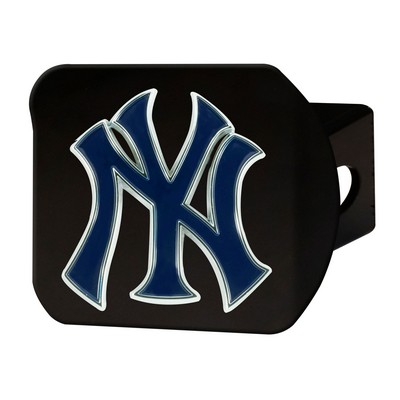 Fan Mats  LLC New York Yankees Black Metal Hitch Cover - 3D Color Emblem Black