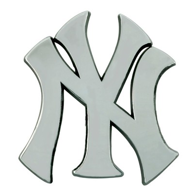 Fan Mats  LLC New York Yankees 3D Chrome Metal Emblem Chrome