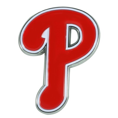Fan Mats  LLC Philadelphia Phillies 3D Color Metal Emblem Red