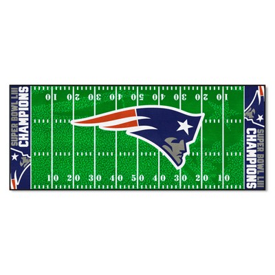 Fan Mats  LLC New England Patriots Football Field Runner Green
