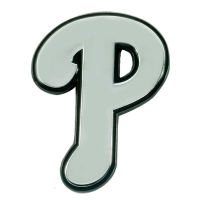 Fan Mats  LLC Philadelphia Phillies 3D Chrome Metal Emblem Chrome
