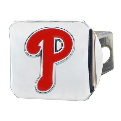 Fan Mats  LLC Philadelphia Phillies Hitch Cover - 3D Color Emblem Chrome