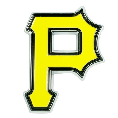 Fan Mats  LLC Pittsburgh Pirates 3D Color Metal Emblem Yellow