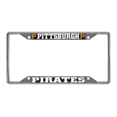 Fan Mats  LLC Pittsburgh Pirates License Plate Frame Black