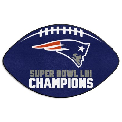 Fan Mats  LLC New England Patriots  Football Rug - 20.5in. x 32.5in., 2019 Super Bowl LIII Champions  Navy