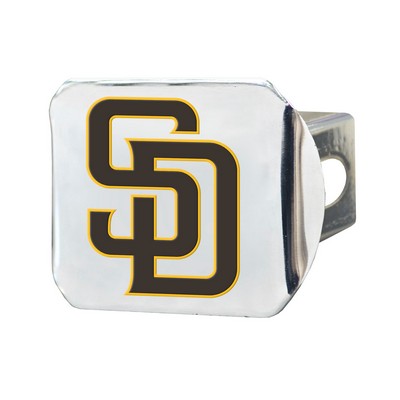 Fan Mats  LLC San Diego Padres Hitch Cover - 3D Color Emblem Chrome