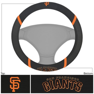 Fan Mats  LLC San Francisco Giants Embroidered Steering Wheel Cover Black
