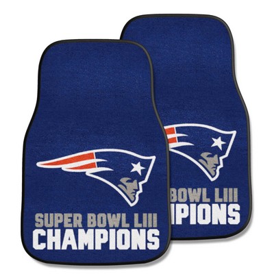 Fan Mats  LLC New England Patriots 2-pc Carpet Car Mat Set Navy