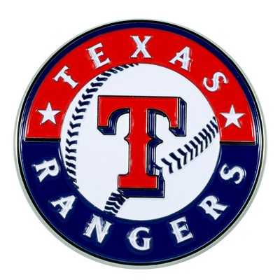 Fan Mats  LLC Texas Rangers 3D Color Metal Emblem Red