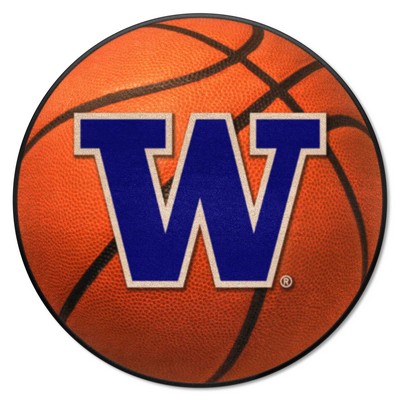 Fan Mats  LLC Washington Huskies Basketball Mat Orange