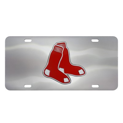 Fan Mats  LLC Boston Red Sox Diecast License Plate Stainless Steel