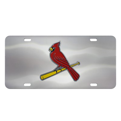 Fan Mats  LLC St. Louis Cardinals Diecast License Plate Stainless Steel