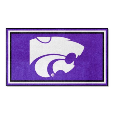 Fan Mats  LLC Kansas State Wildcats 3ft. x 5ft. Plush Area Rug Purple