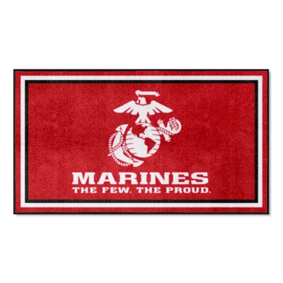 Fan Mats  LLC U.S. Marines n/a 3x5 Rug Red