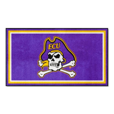 Fan Mats  LLC East Carolina Pirates 3ft. x 5ft. Plush Area Rug Purple