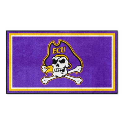 Fan Mats  LLC East Carolina Pirates 3x5 Rug Purple