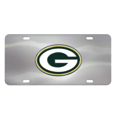 Fan Mats  LLC Green Bay Packers Diecast License Plate Stainless Steel