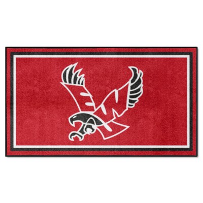 Fan Mats  LLC Eastern Washington Eagles 3ft. x 5ft. Plush Area Rug Red