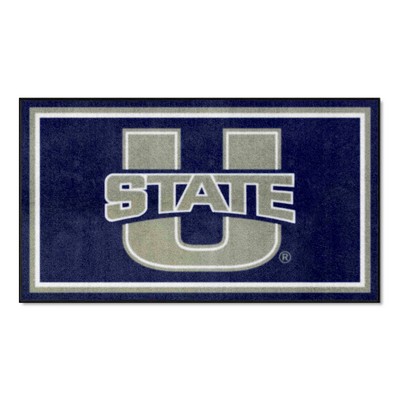 Fan Mats  LLC Utah State Aggies 3x5 Rug Navy