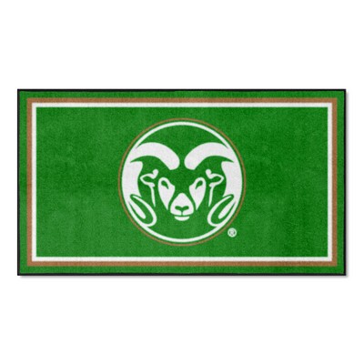 Fan Mats  LLC Colorado State Rams 3ft. x 5ft. Plush Area Rug Green
