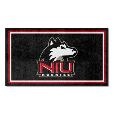 Fan Mats  LLC Northern Illinois Huskies 3ft. x 5ft. Plush Area Rug Black