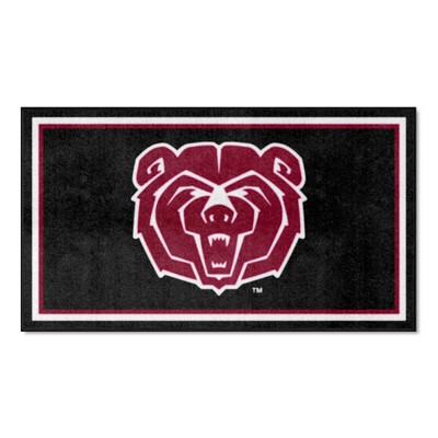 Fan Mats  LLC Missouri State Bears 3ft. x 5ft. Plush Area Rug Black