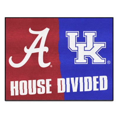 Fan Mats  LLC House Divided Alabama / Kentucky House Divided Mat Multi
