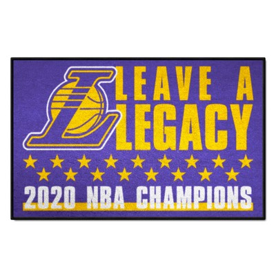 Fan Mats  LLC Los Angeles Lakers 2020 NBA Champions Starter Mat Accent Rug - 19in. x 30in. Purple