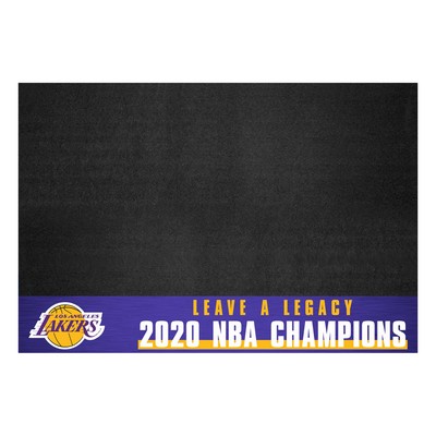 Fan Mats  LLC Los Angeles Lakers 2020 NBA Champions Vinyl Grill Mat - 26in. x 42in. Purple