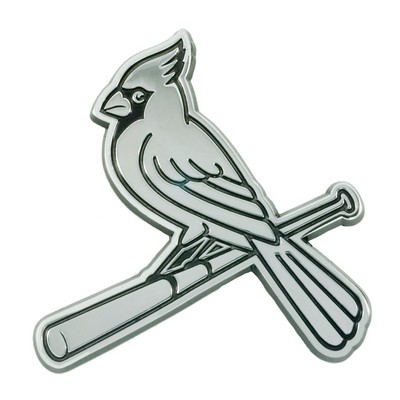 Fan Mats  LLC St. Louis Cardinals 3D Chrome Metal Emblem Chrome