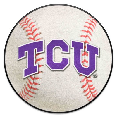 Fan Mats  LLC TCU Horned Frogs Baseball Mat White