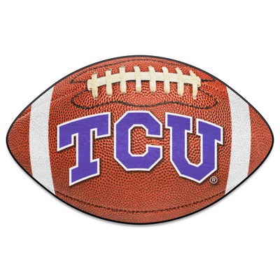 Fan Mats  LLC TCU Horned Frogs Football Mat Brown