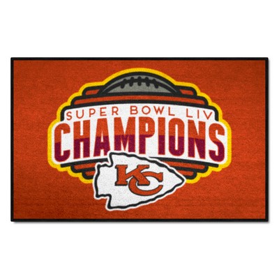 Fan Mats  LLC Kansas City Chiefs Dynasty Starter Mat Accent Rug - 19in. x 30in., 2020 Super Bowl LIV Champions Red