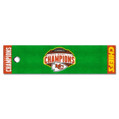 Fan Mats  LLC Kansas City Chiefs Putting Green Mat - 1.5ft. x 6ft., 2020 Super Bowl LIV Champions Red
