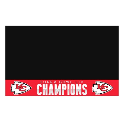Fan Mats  LLC Kansas City Chiefs Vinyl Grill Mat - 26in. x 42in., 2020 Super Bowl LIV Champions Red