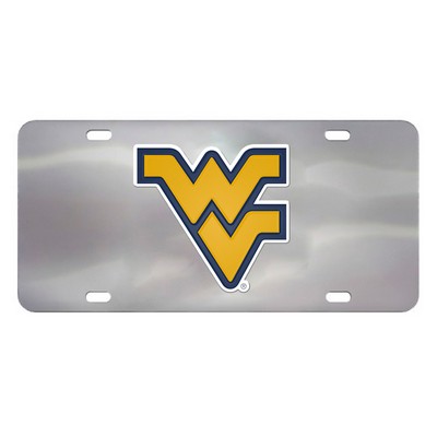 Fan Mats  LLC West Virginia Mountaineers Diecast License Plate Stainless Steel