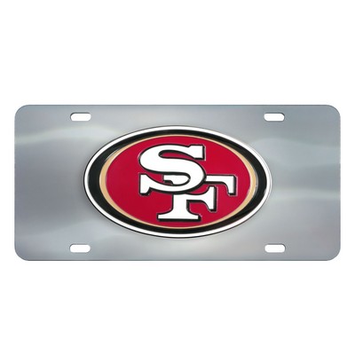 Fan Mats  LLC San Francisco 49ers 3D Stainless Steel License Plate Stainless Steel