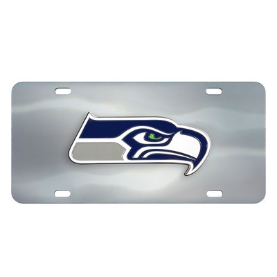Fan Mats  LLC Seattle Seahawks Diecast License Plate Stainless Steel