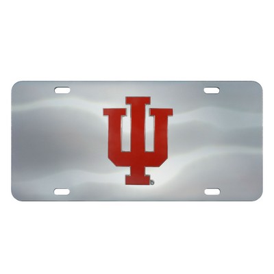 Fan Mats  LLC Indiana Hooisers Diecast License Plate Chrome