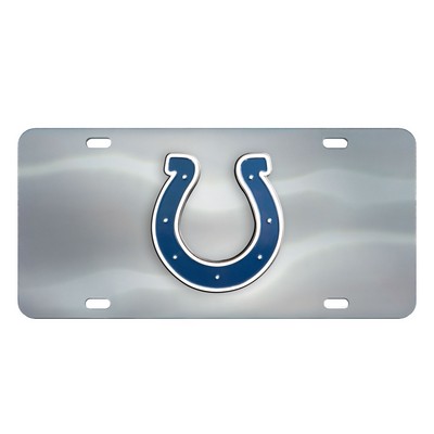 Fan Mats  LLC Indianapolis Colts 3D Stainless Steel License Plate Stainless Steel