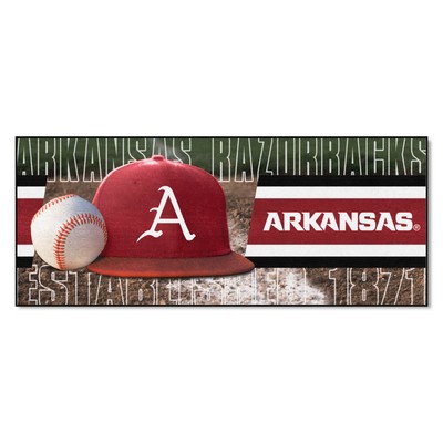 Fan Mats  LLC Arkansas Razorbacks Baseball Runner Rug - 30in. x 72in. Cardinal