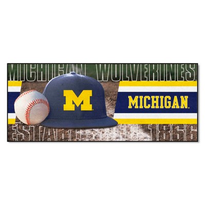 Fan Mats  LLC Michigan Wolverines Baseball Runner Brown