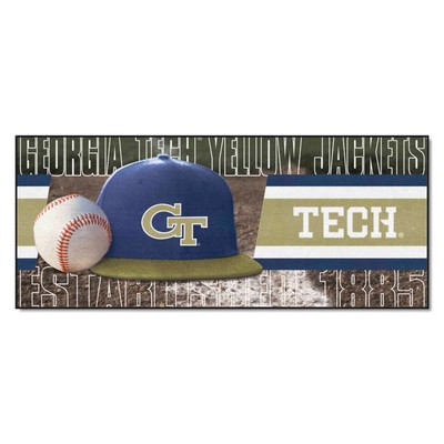 Fan Mats  LLC Georgia Tech Yellow Jackets Baseball Runner Gold