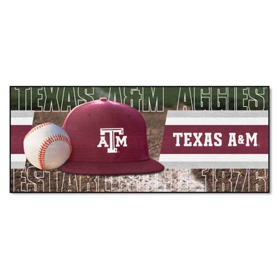 Fan Mats  LLC Texas A&M Aggies Baseball Runner Rug - 30in. x 72in. Maroon